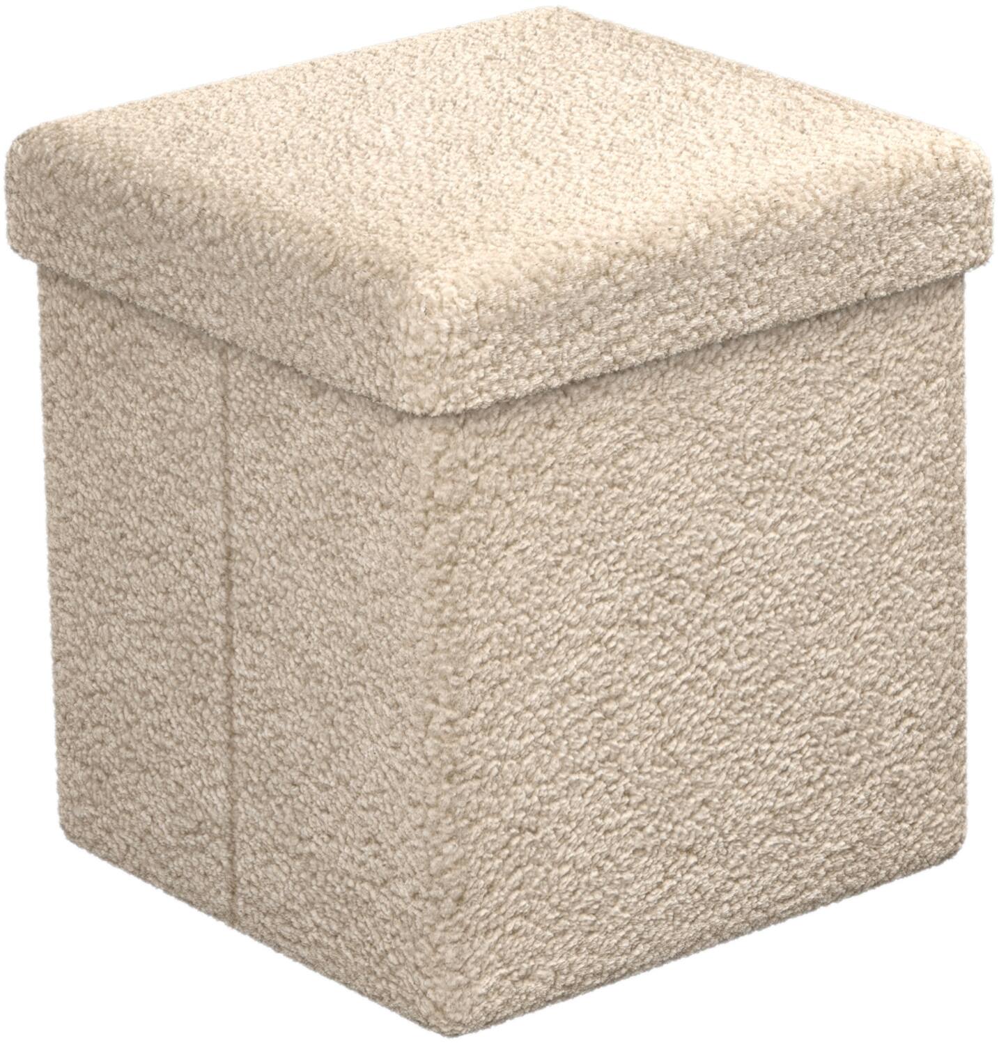 Front. Sorbus - Sorbus TEDDY FABRIC OTTOMANS - beige - Beige.