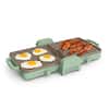 Front. Bella - Fits-anywhere Kitchenware: 10" x 20" Fold & Store Dual Temp Electric Griddle - Seaglass.