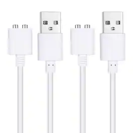 Unique Bargains - Magnetic USB DC Charger Cable, 5mm, 2.6ft, USB, Single Polarity, 2pcs - for Rechargeable Toys & Toothbrush - White