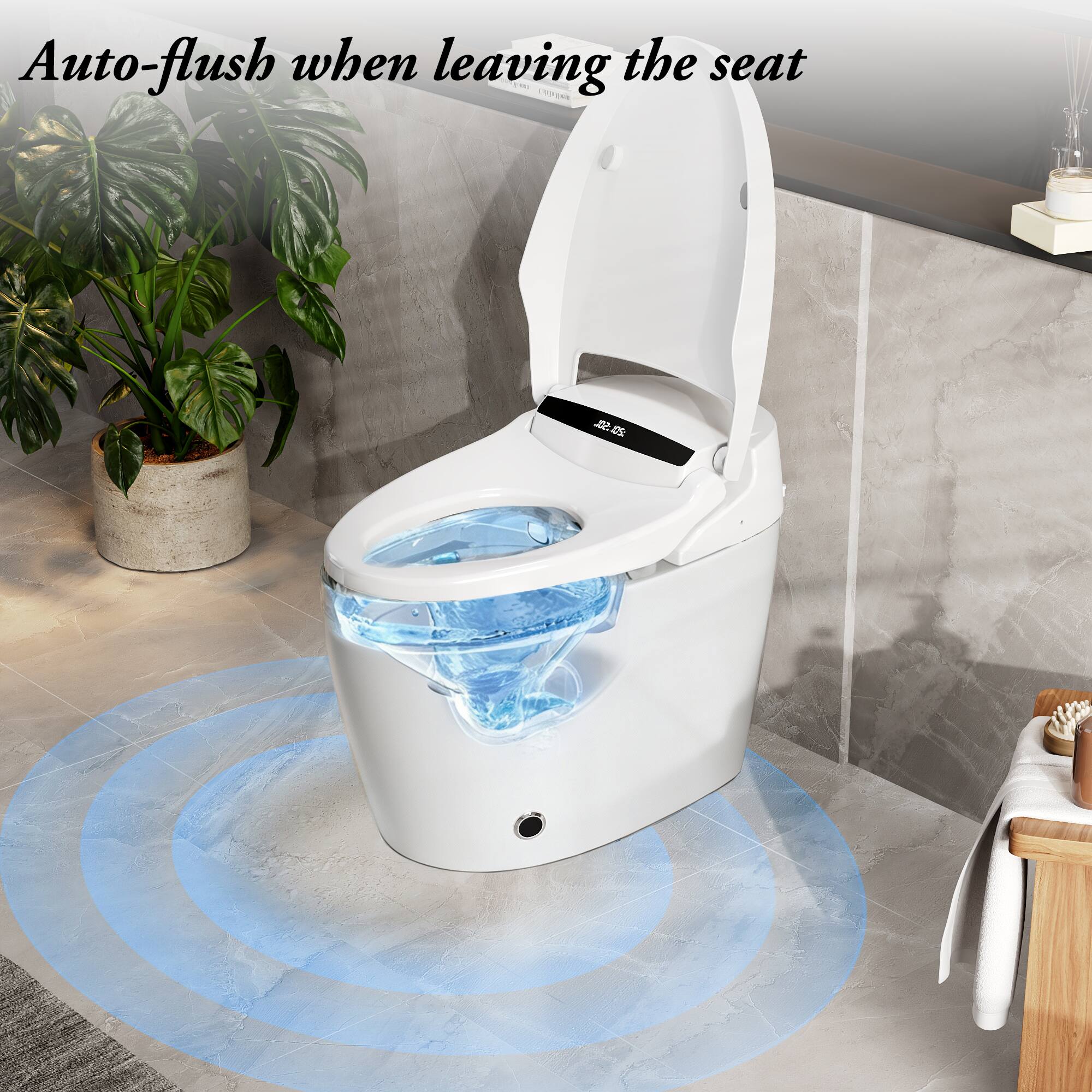 Auto-flush when leaving the seat