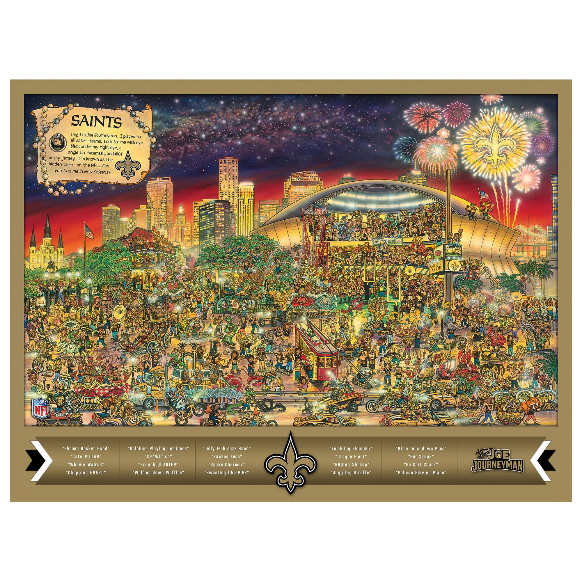 YouTheFan - New Orleans Saints 500-Piece Joe Journeyman Puzzle - Multicolor price history on PriceWatchPro