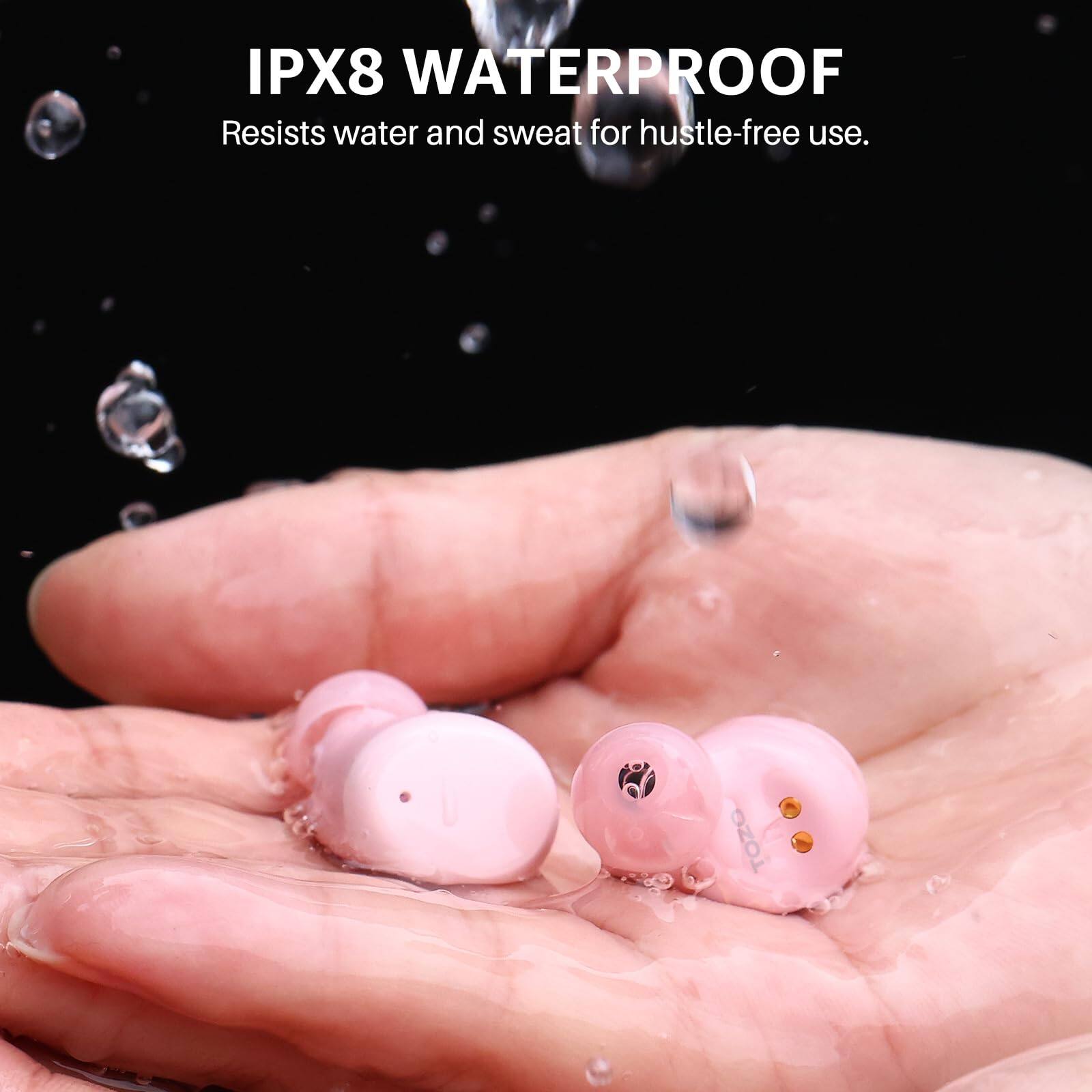 IPX8 WATERPROOF, Resists water and sweat for hustle-free use. TOZO
