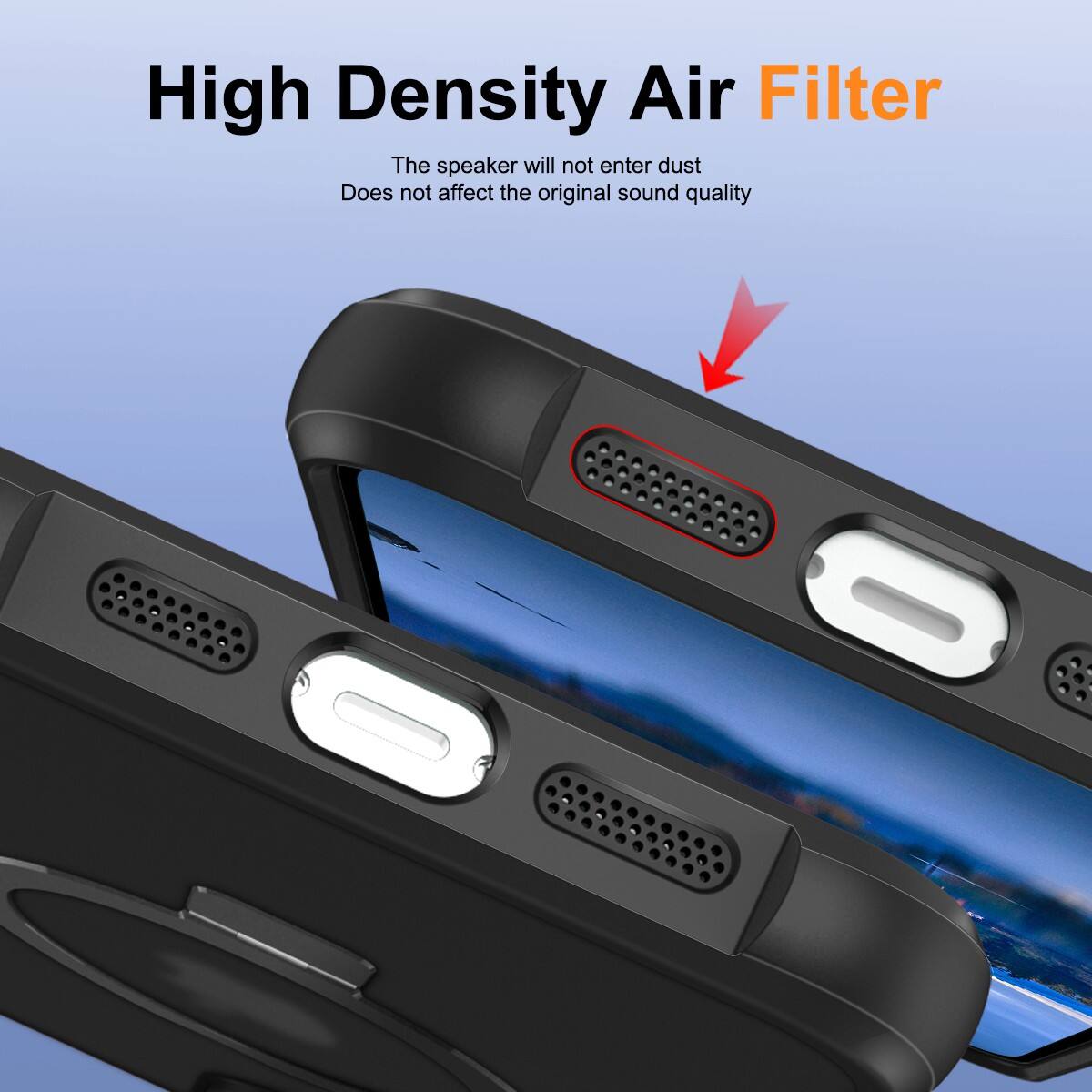 High Density Air Filter

The speaker will not enter dust  
Does not affect the original sound quality