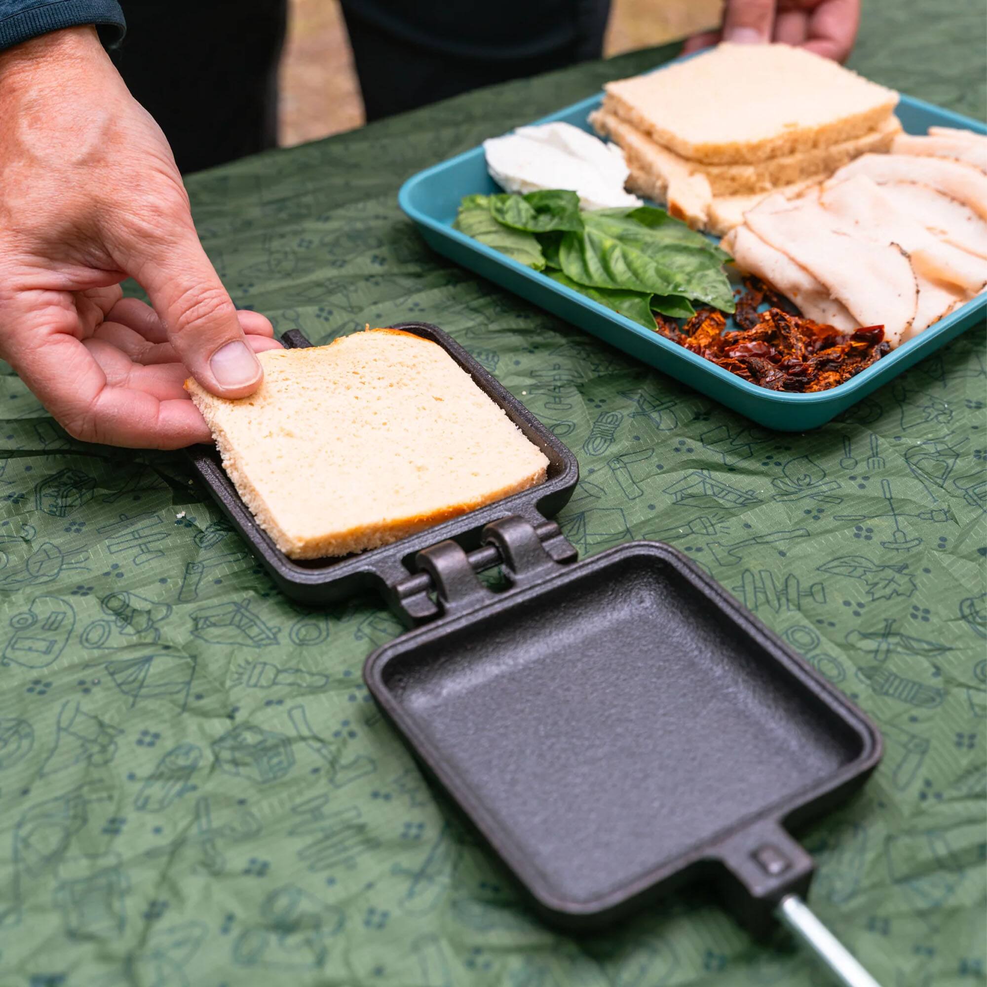Alt View 4. Coghlan’s - Coghlan's Pre-Seasoned Cast Iron Camp Cooker for Pies, Sandwiches, or Grilling Meat.