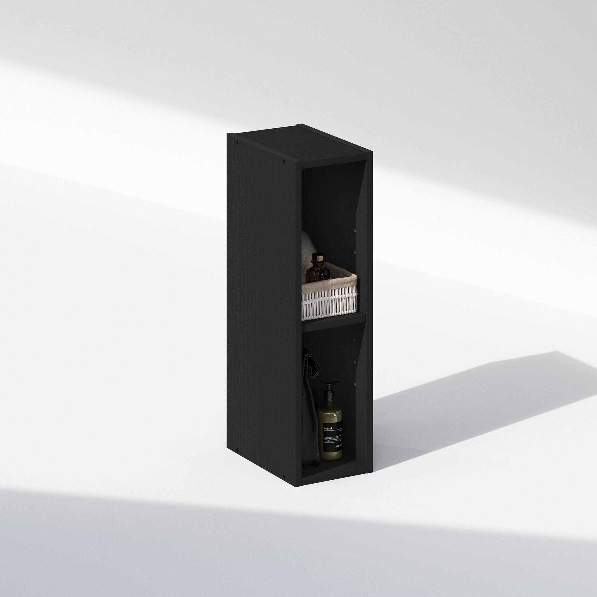 Alt View 3. Furinno - Reed 2-Tier Multipurpose Clothing & Closet Storage Organizer Shelf, 6-Inch Width - Blackwood.