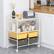 Alt View 3. Costway - 4 Drawer Rolling Storage Cart Scrapbook Paper Office School Organizer - Yellow/Gray.