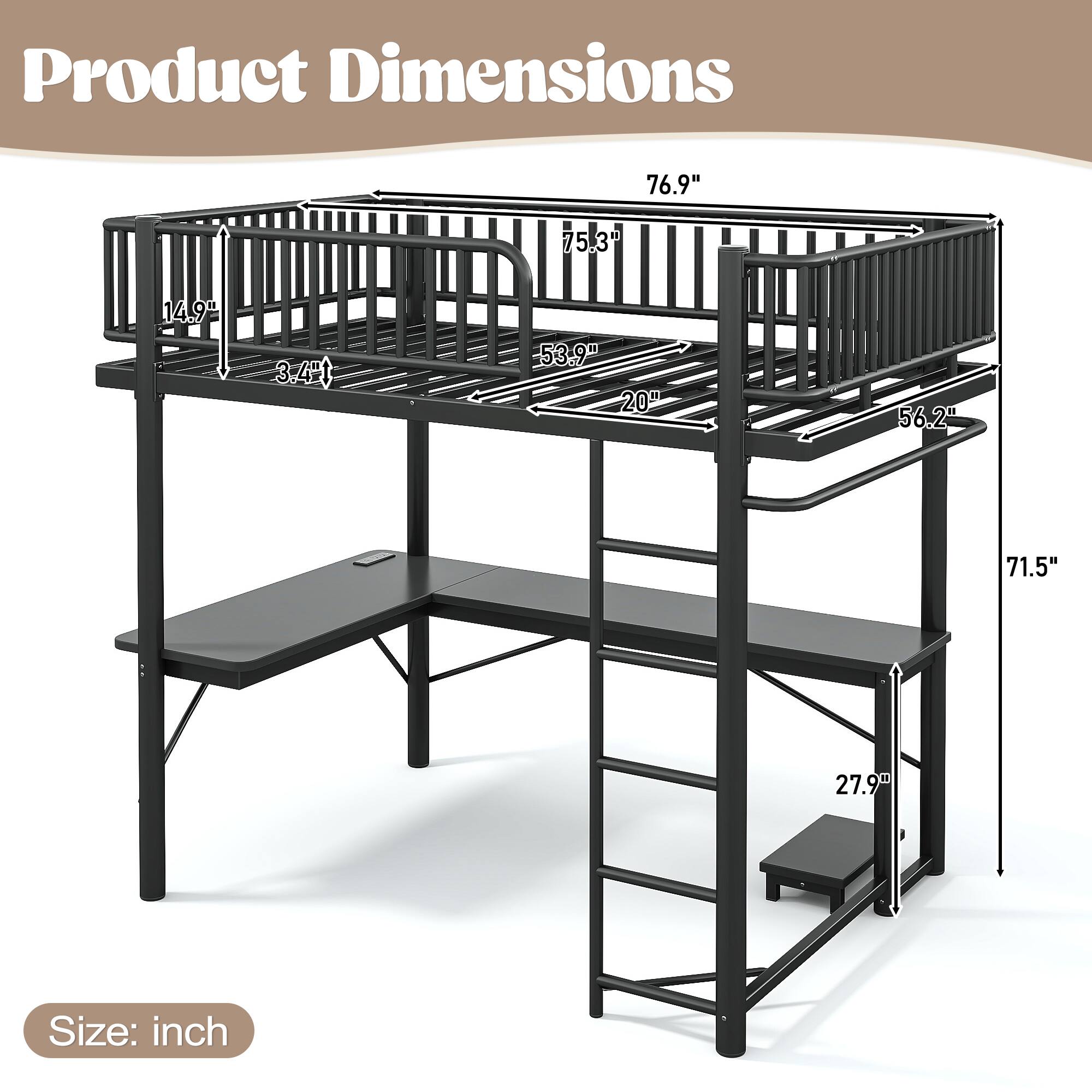 Product Dimensions: 76.9" x 75.3" x 14.9" x 3.4" x 53.9" x 20" x 56.2" x 71.5" x 27.9"  
Size: inch