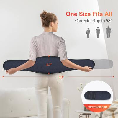 Comfier Heating Pad for Back Pain Heat Belly Wrap Belt with Vibration Massage Adjustable Belt Black CF-6006N - Best Buy Comfier Heating Pad for Back Pain Heat Belly Wrap Belt with Vibration Massage Adjustable Belt Black CF-6006N - Best Buy