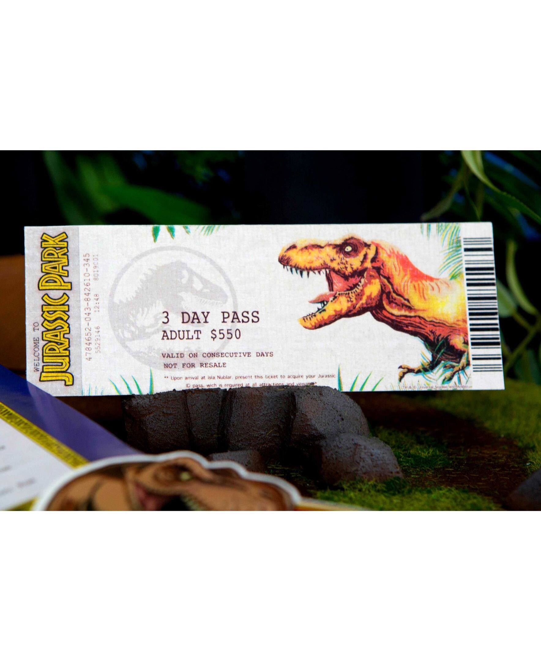 Jurassic Park 3 Day Pass Adult $550 Valid on consecutive days not for resale.