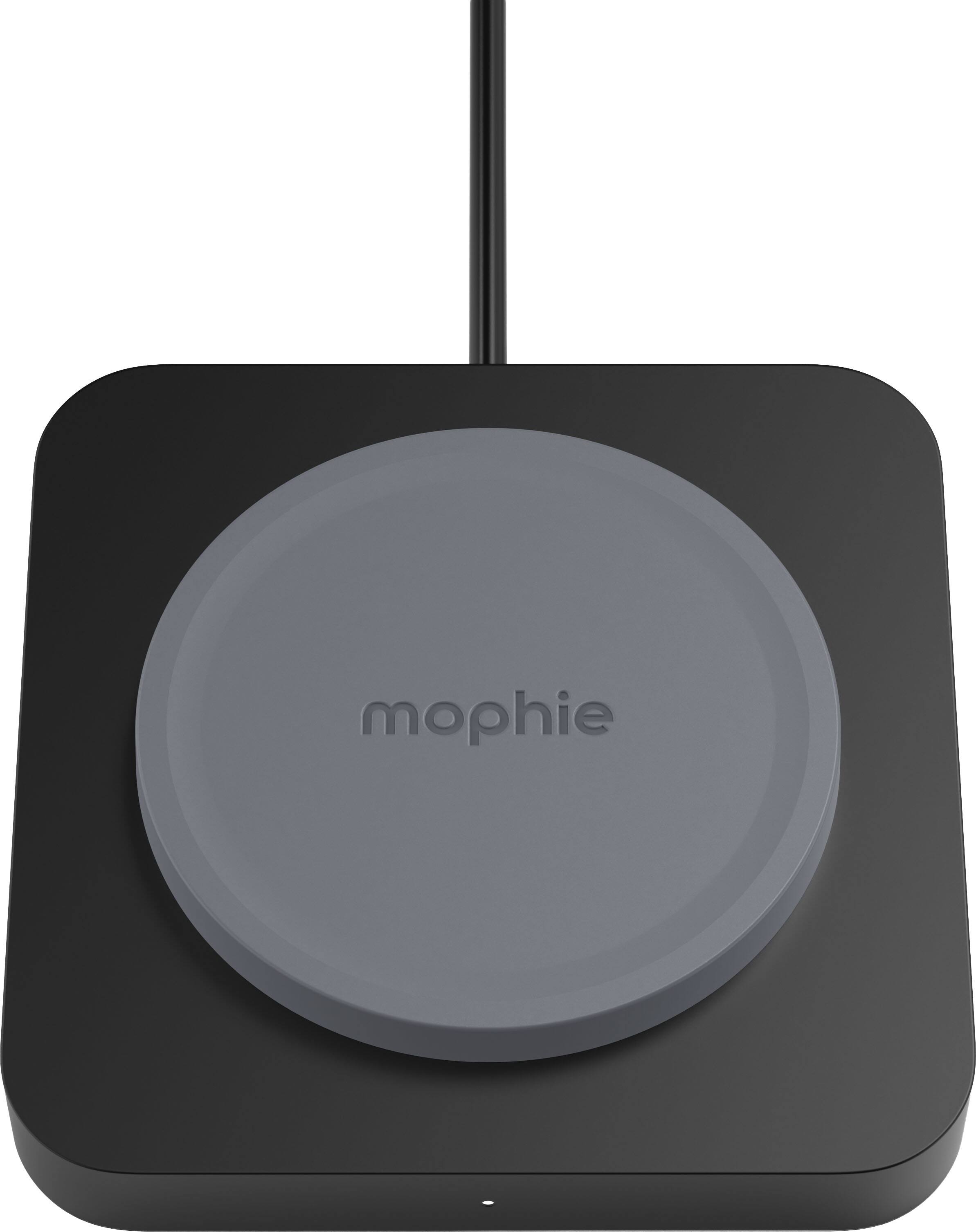 Angle. mophie - Universal, 15W, Wireless Charging Rad for Qi-enabled devices - Black.