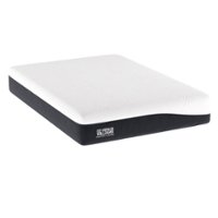 Ghostbed - Venus Williams Collection - Ace 14" Gel Memory Foam Mattress Queen - White - Front_Zoom