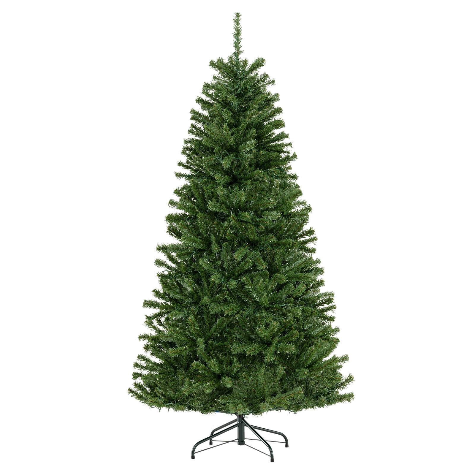 Alt View 9. Costway - Costway 6 FT Artificial Christmas Tree with 680 Branch Tips, 700 Warm White LED Lights - Green.