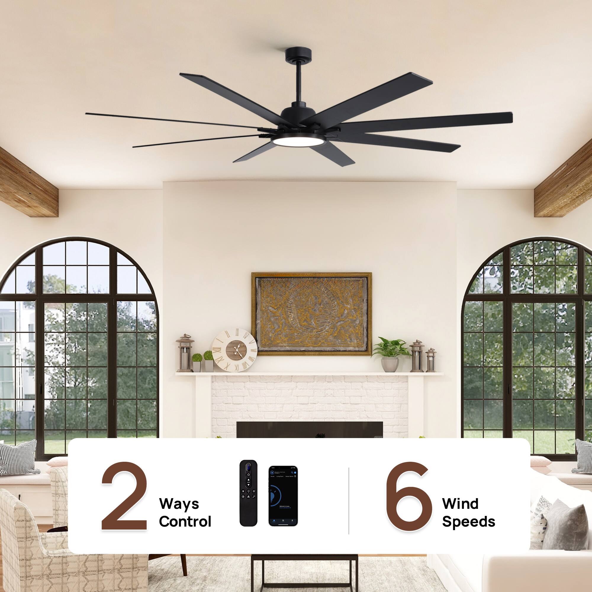 2 Ways Control  
6 Wind Speeds