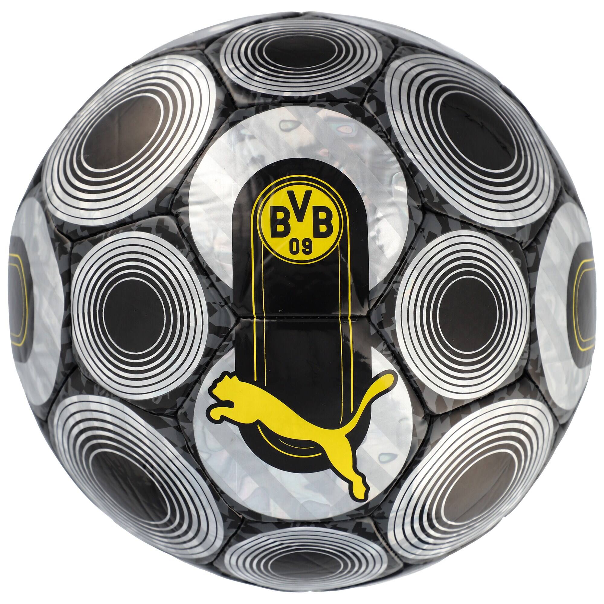 Front. PUMA - Borussia Dortmund Culture+ Soccer Ball - Black.