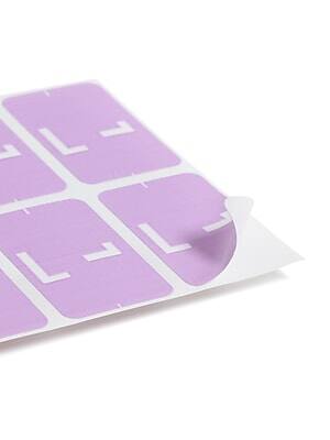 Alt View 3. Smead - Smead AlphaZ ACCS Identification & Color Coding Label, L, Purple/White, 100/Pack (67182) - Purple.