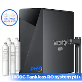 Waterdrop - X16 Reverse Osmosis System Multi-method Reverse Osmosis Filtration System - Black
