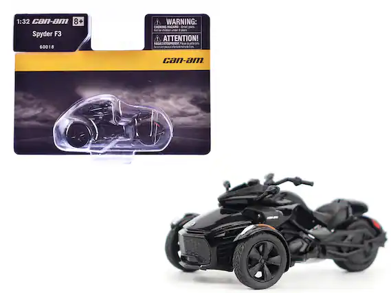 1:32 Can-am
8+
Spyder F3
60018
WARNING: CHOKING HAZARD - Small parts. Not for children under 3 years.
ATTENTION! RISQUE D'ÉTOUFFEMENT - Pièces de petite taille. Ne convient pas aux enfants de moins de 3 ans.