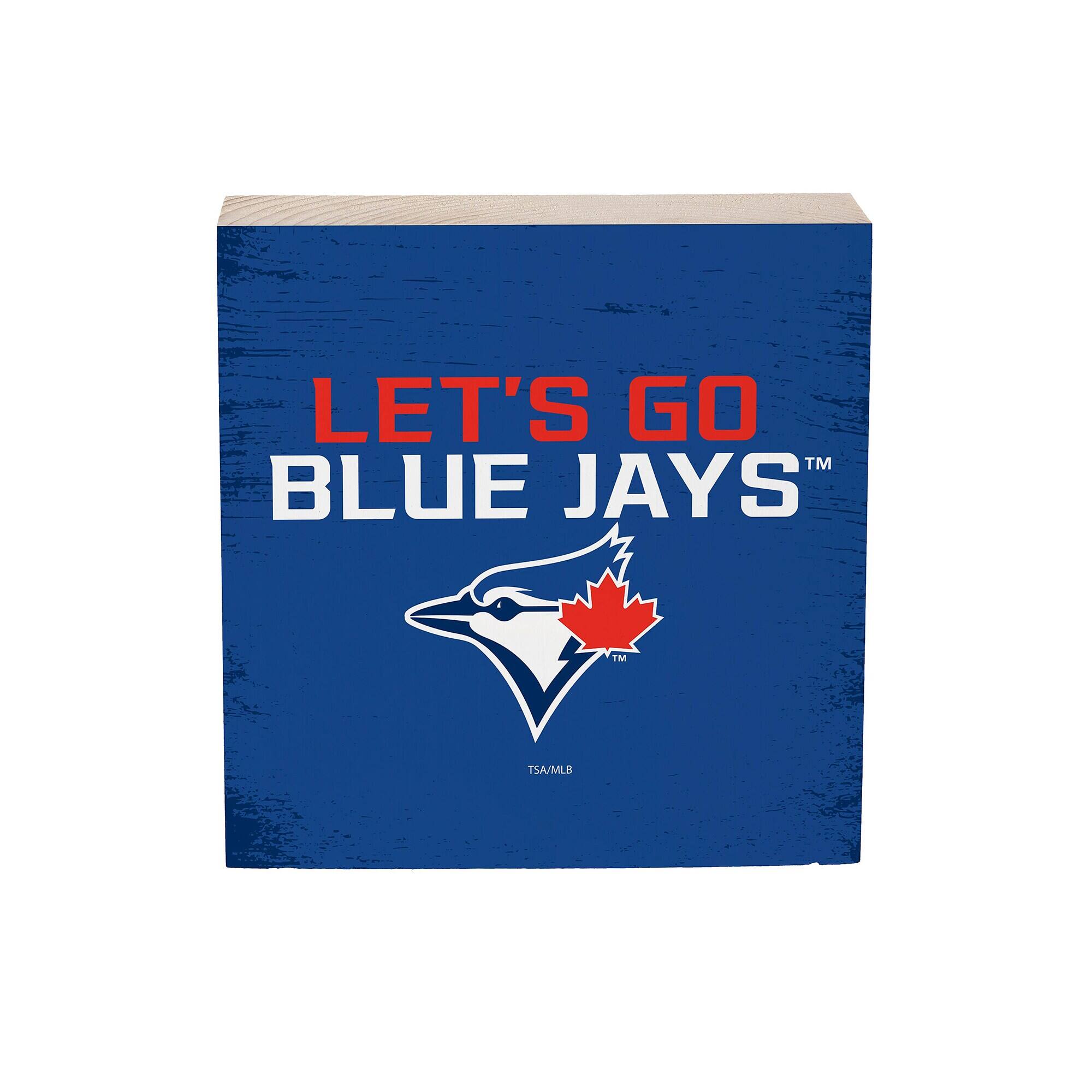 Toronto Blue Jays 6" Square Fan Chant Wood Block Shelf Sign