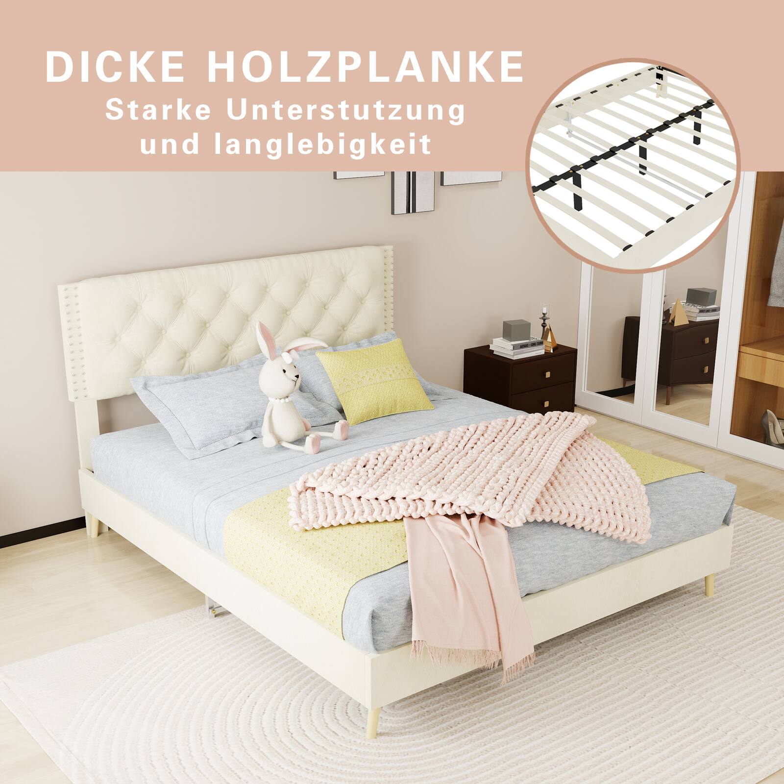 DICKE HOLZPLANKE  
Starke Unterstützung und langlebigkeit