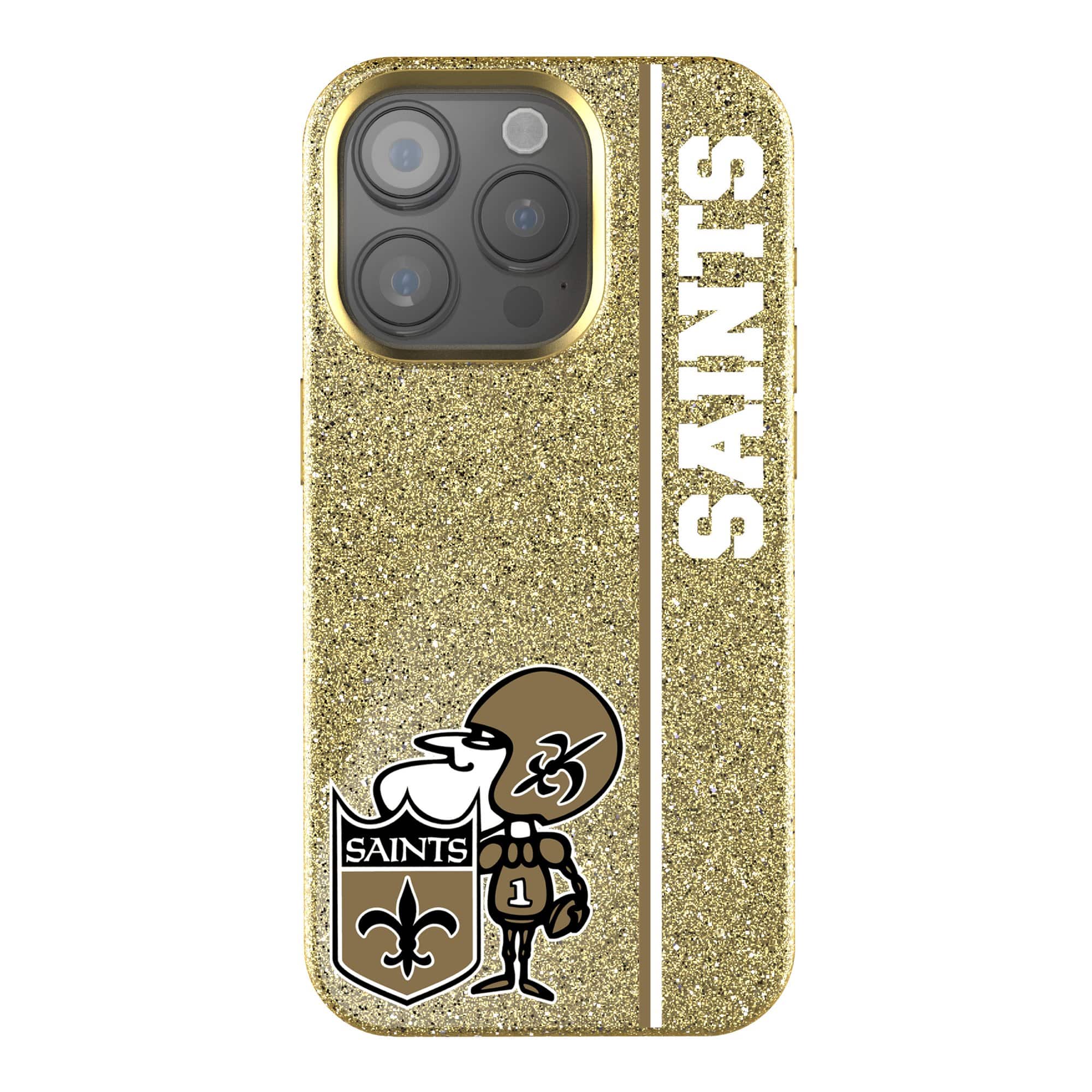 Keyscaper - NFL - New Orleans Saints iPhone Bling Case - 16 Pro Max - Gold
