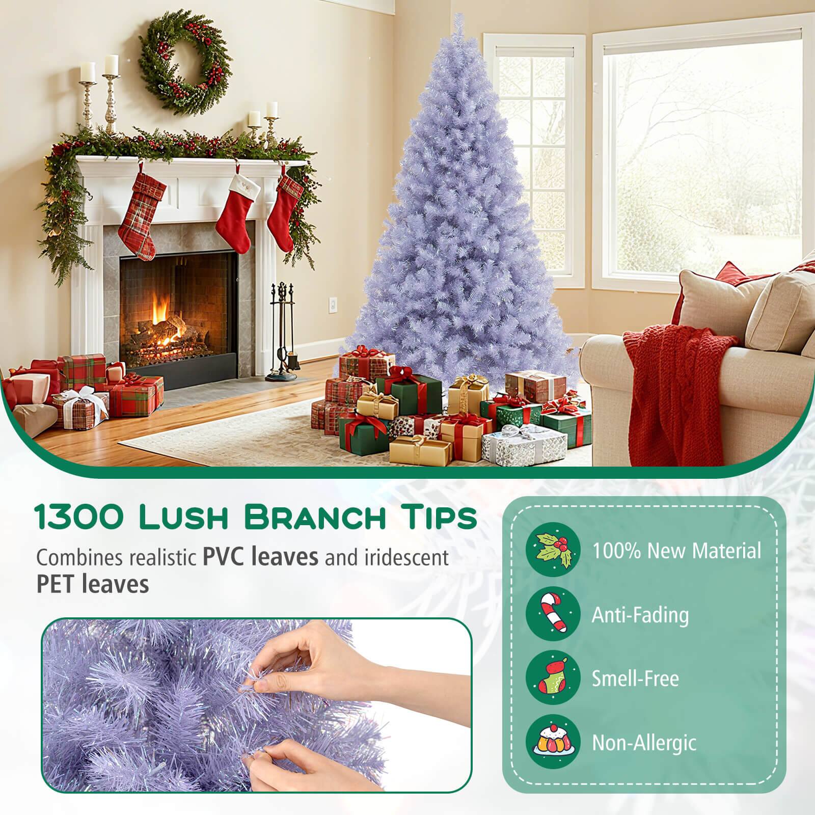 1300 LUSH BRANCH TIPS  
Combines realistic PVC leaves and iridescent PET leaves  

100% New Material  
Anti-Fading  
Smell-Free  
Non-Allergic