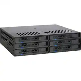 Icy Dock - ExpressCage MB326SP-B Drive Enclosure for 5.25" - Serial ATA/600 Host Interface Internal - Black - 6 x Total