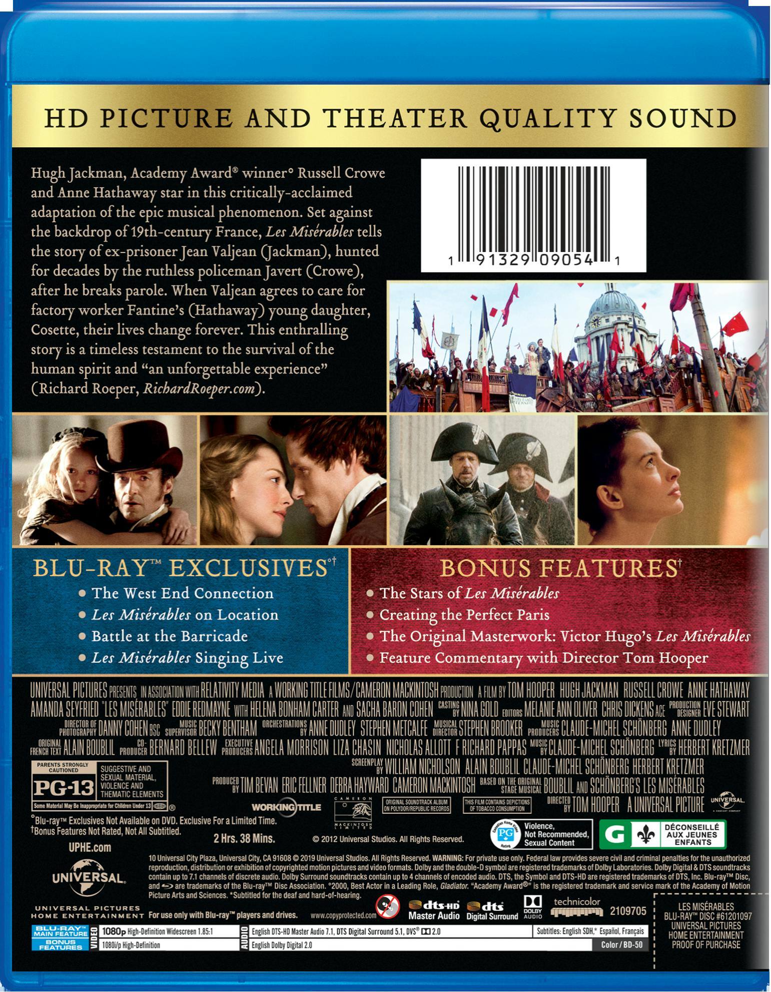 Back. Les Misérables (Blu-ray New Box Art) [Blu-ray].