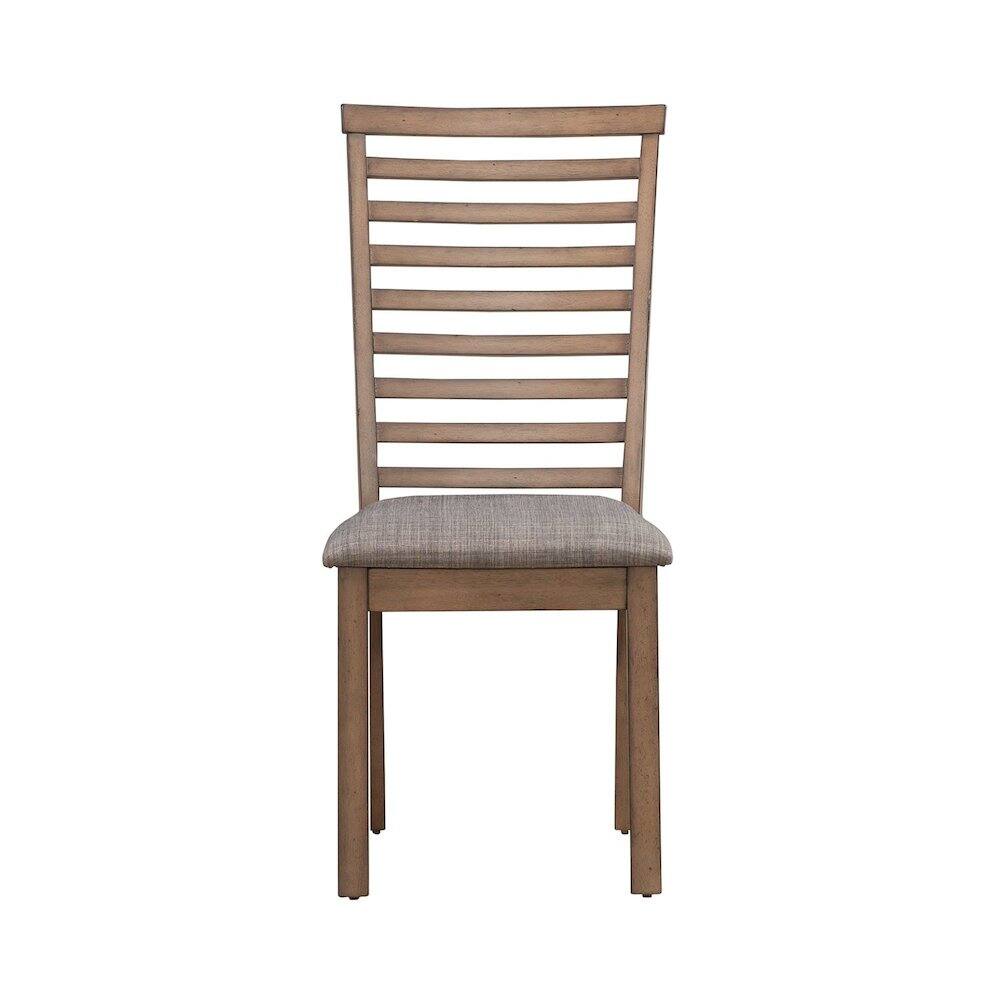 Front. Liberty Furniture Industries - Brook Bay Upholstered Ladder Back Side Dining Chair - Set of 2 - Sandstone - Beige.