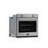 Angle. Forno Appliances - Vomero 30" 5 Cu. Ft. Electric True Convection Single Wall Oven - Stainless steel.