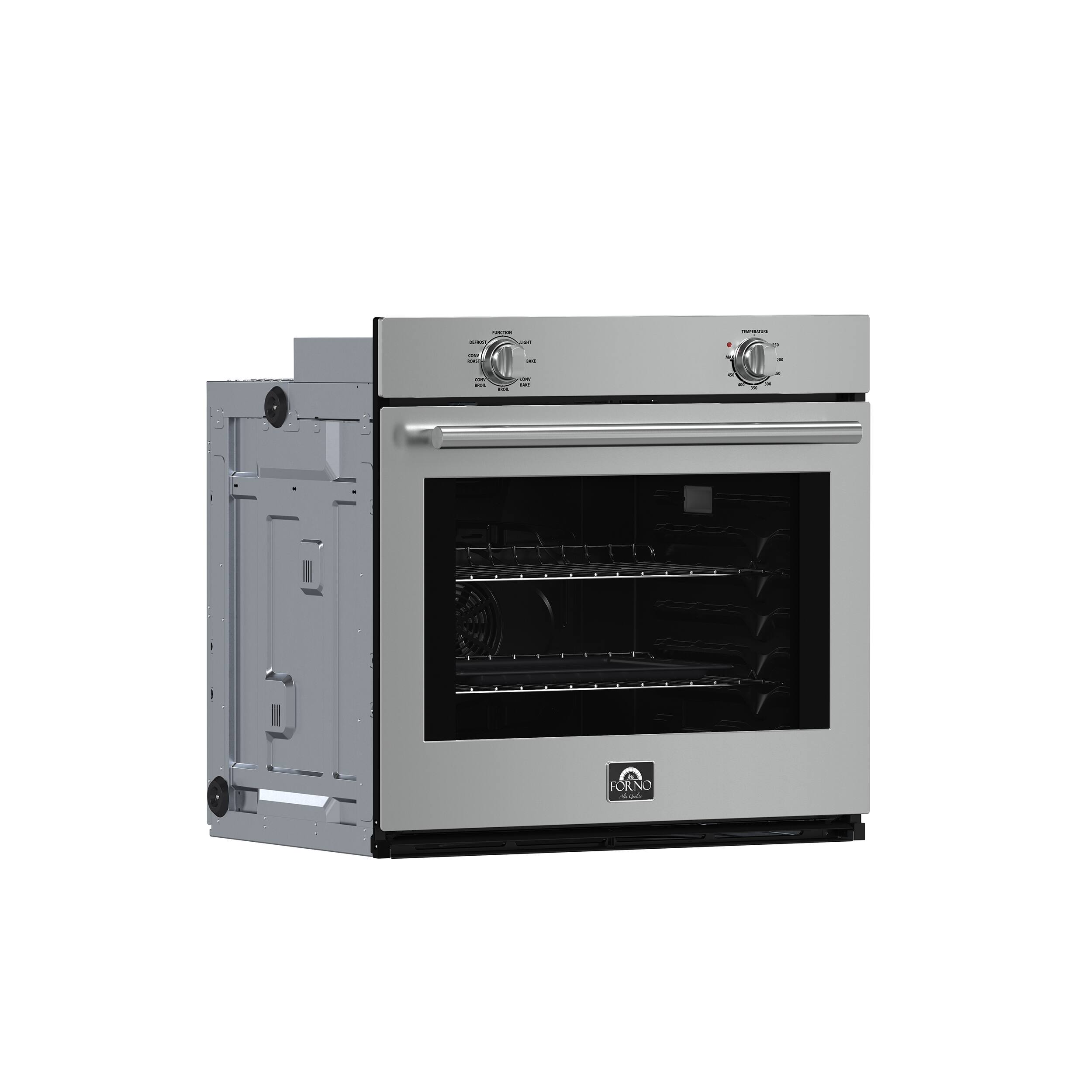 Angle. Forno Appliances - Vomero 5 Cu. Ft. Electric Wall Oven - Stainless steel.