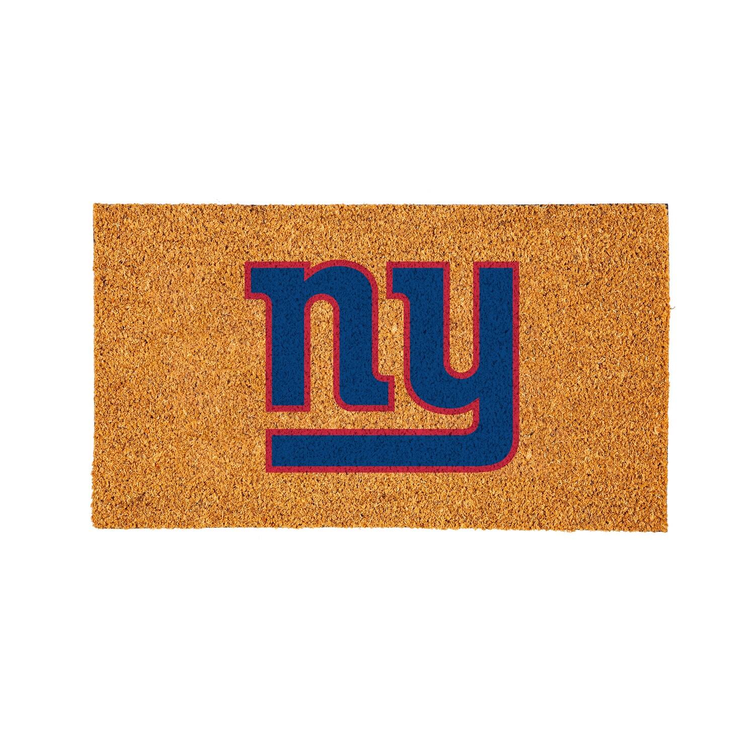 Front. Evergreen Enterprises - New York Giants 28" x 16" Logo Turf Mat - Multicolor.