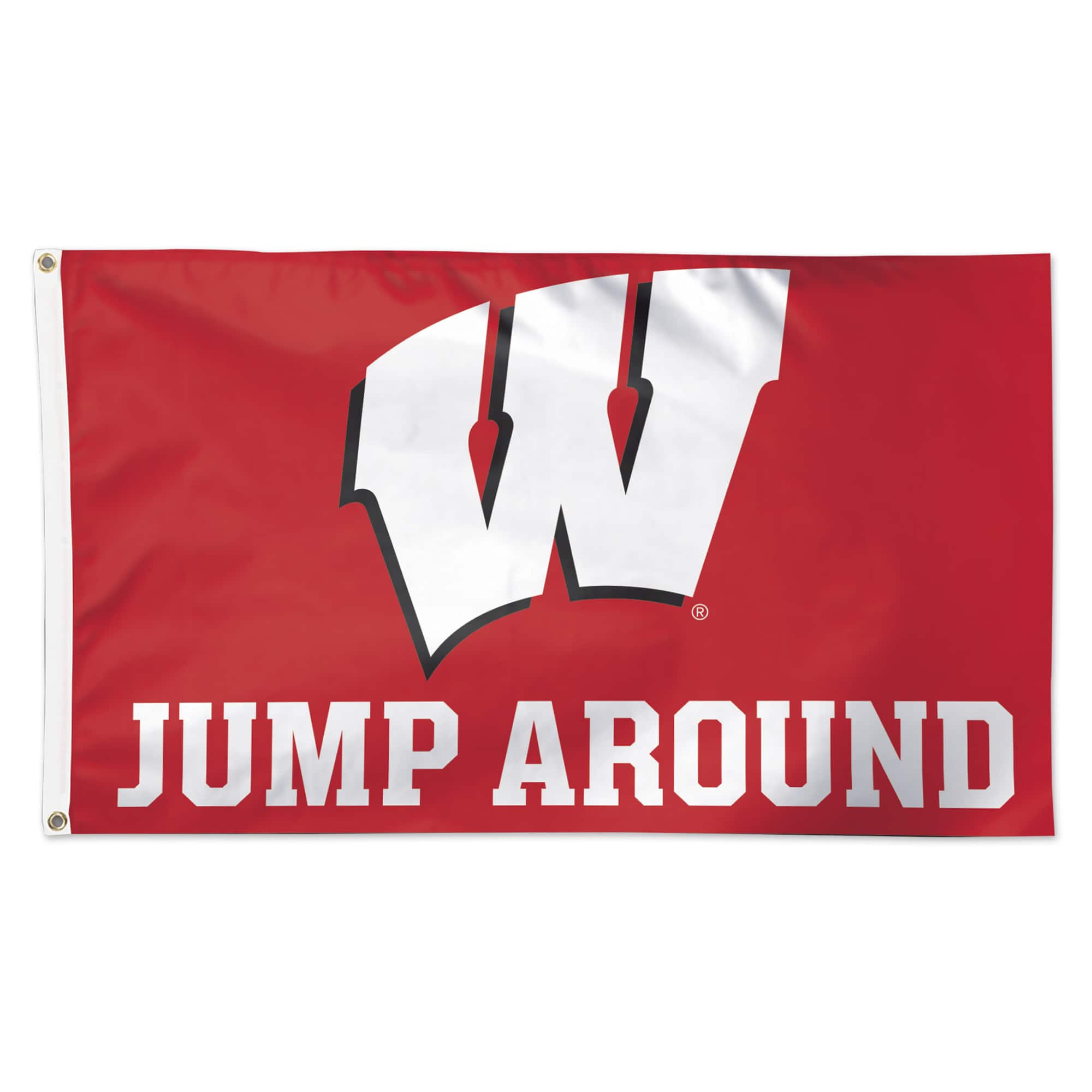 WinCraft - Wisconsin Badgers 3' x 5' Single-Sided Deluxe Team Slogan Flag - Multicolor