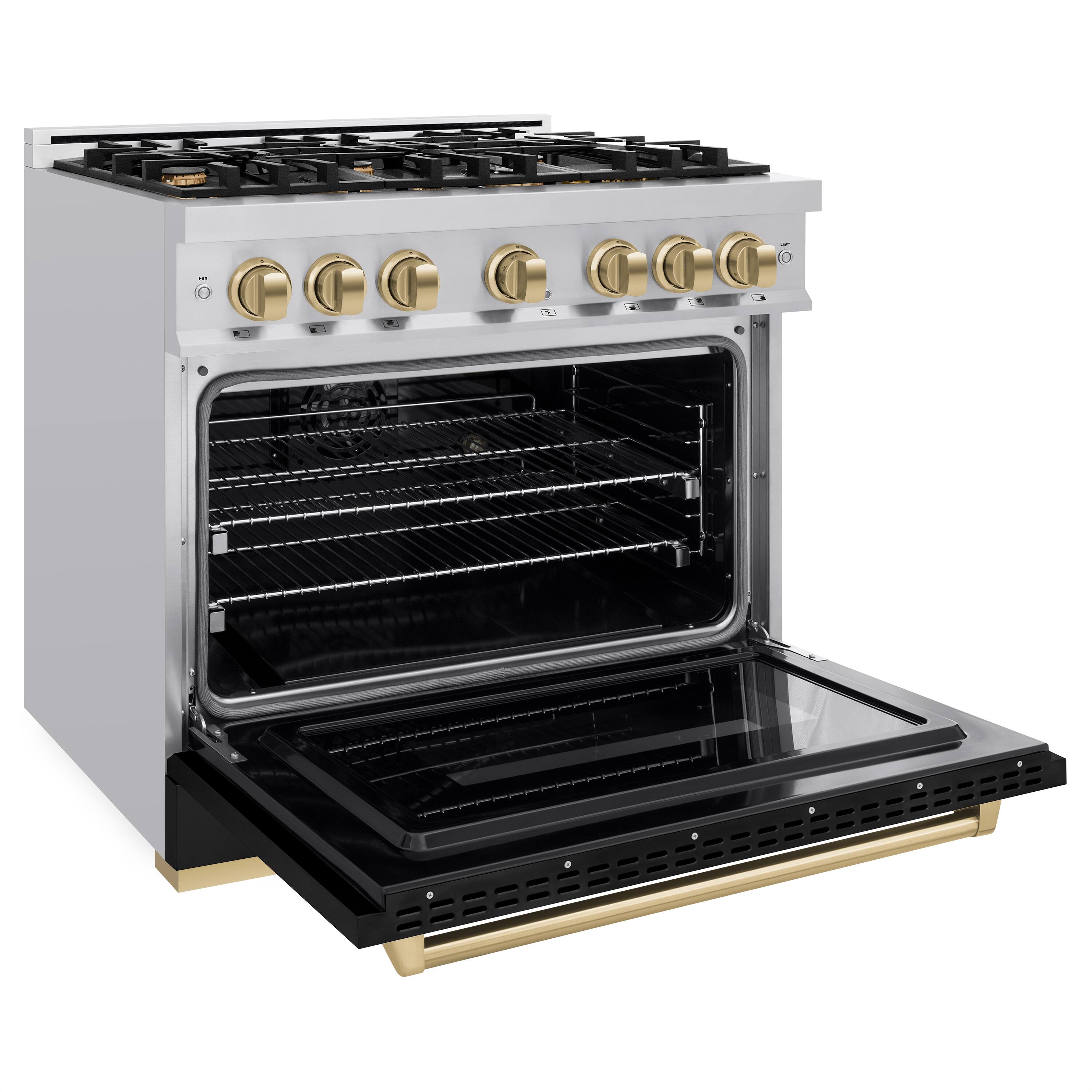 Alt View 1. ZLINE - ZLINE Autograph 36" Classic Dual Fuel Range with Bronze Accents (CDRZ-BLM-36-CB) - White.