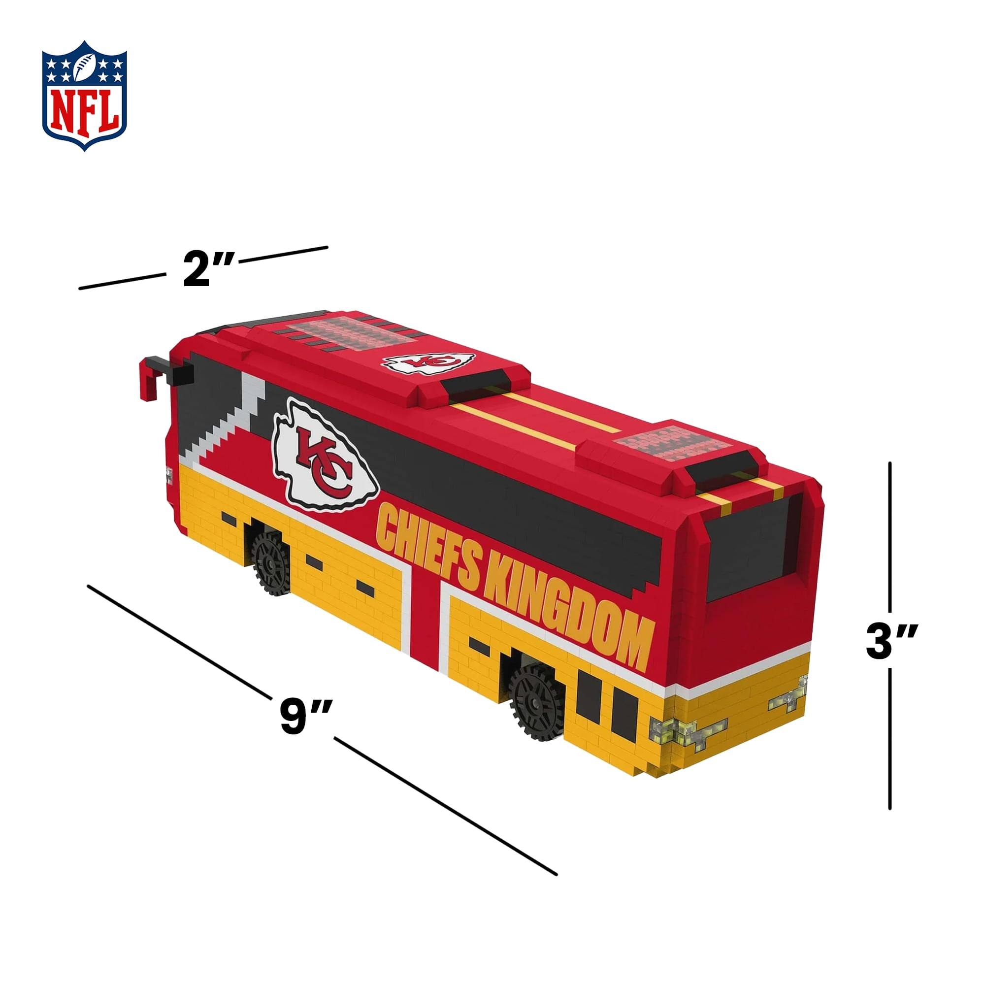 NFL 2" 4" KC CHIEFS KINGDOM 9" 3"