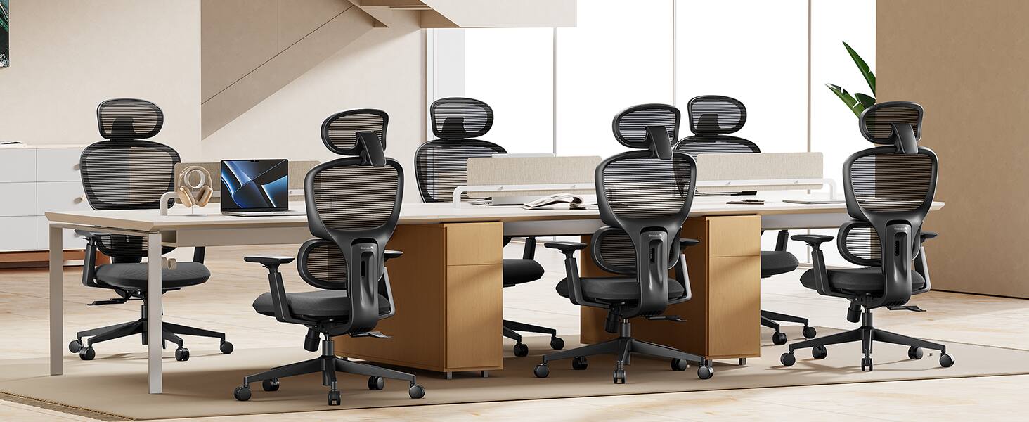 Alt View 9. ProtoArc - Ergonomic Office Chair with Height Adjustable Backrest EC300 - Black.
