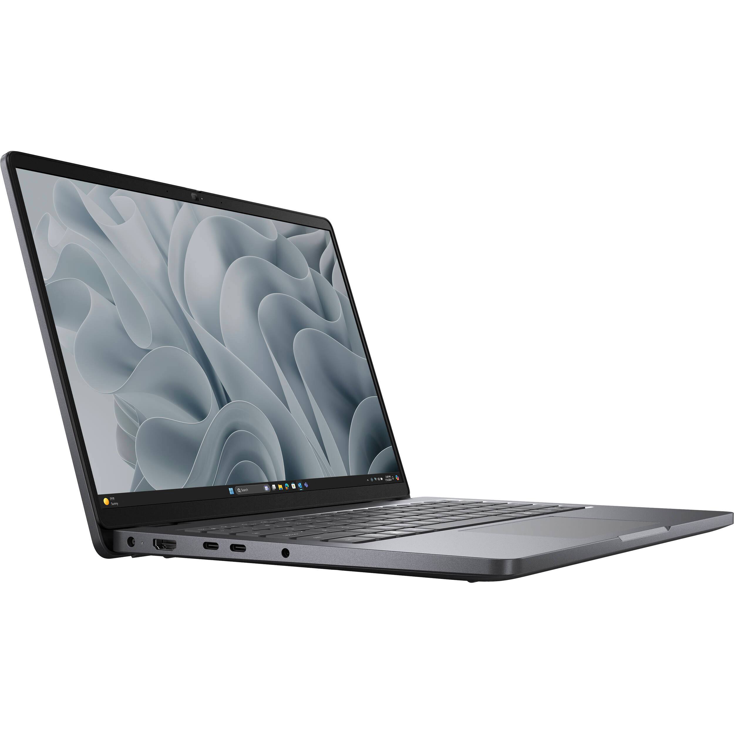 Left. Dell - Pro 14 14" FHD+ Business Laptop - AMD Ryzen 5 220 - 16GB DDR5 RAM - 512GB SSD – Backlit Keyboard - Windows 11 Pro - Magnetite.