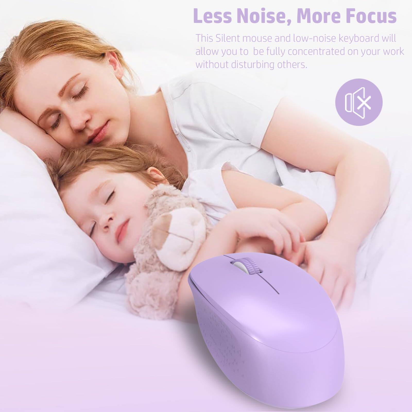 Less Noise, More Focus

This Silent mouse and low-noise keyboard will allow you to be fully concentrated on your work without disturbing others.