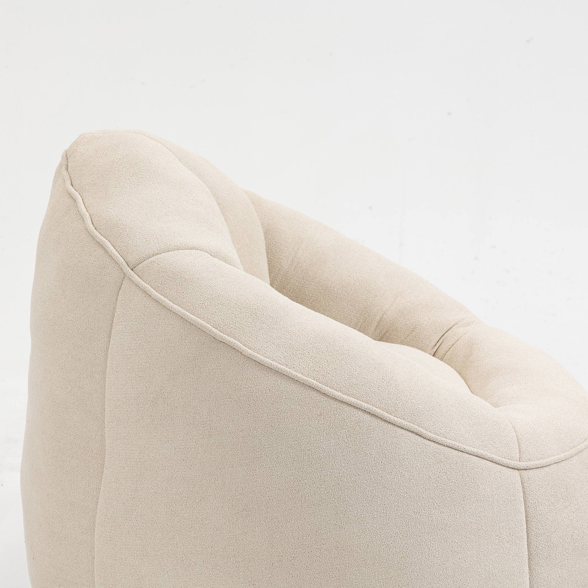 Alt View 8. GOODSILO - Premium Microfiber Bean Bag Sofa Chair with Detachable Footrest for Ultimate Comfort and Relaxation - Beige.