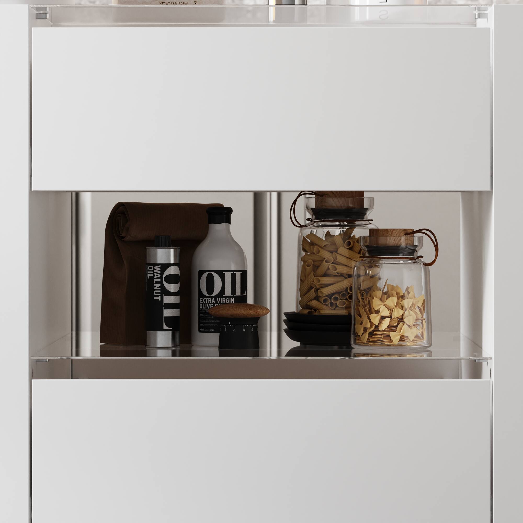 The text on the image is "OIL WALNUT OIL EXTRA VIRGIN OLIVE OIL".