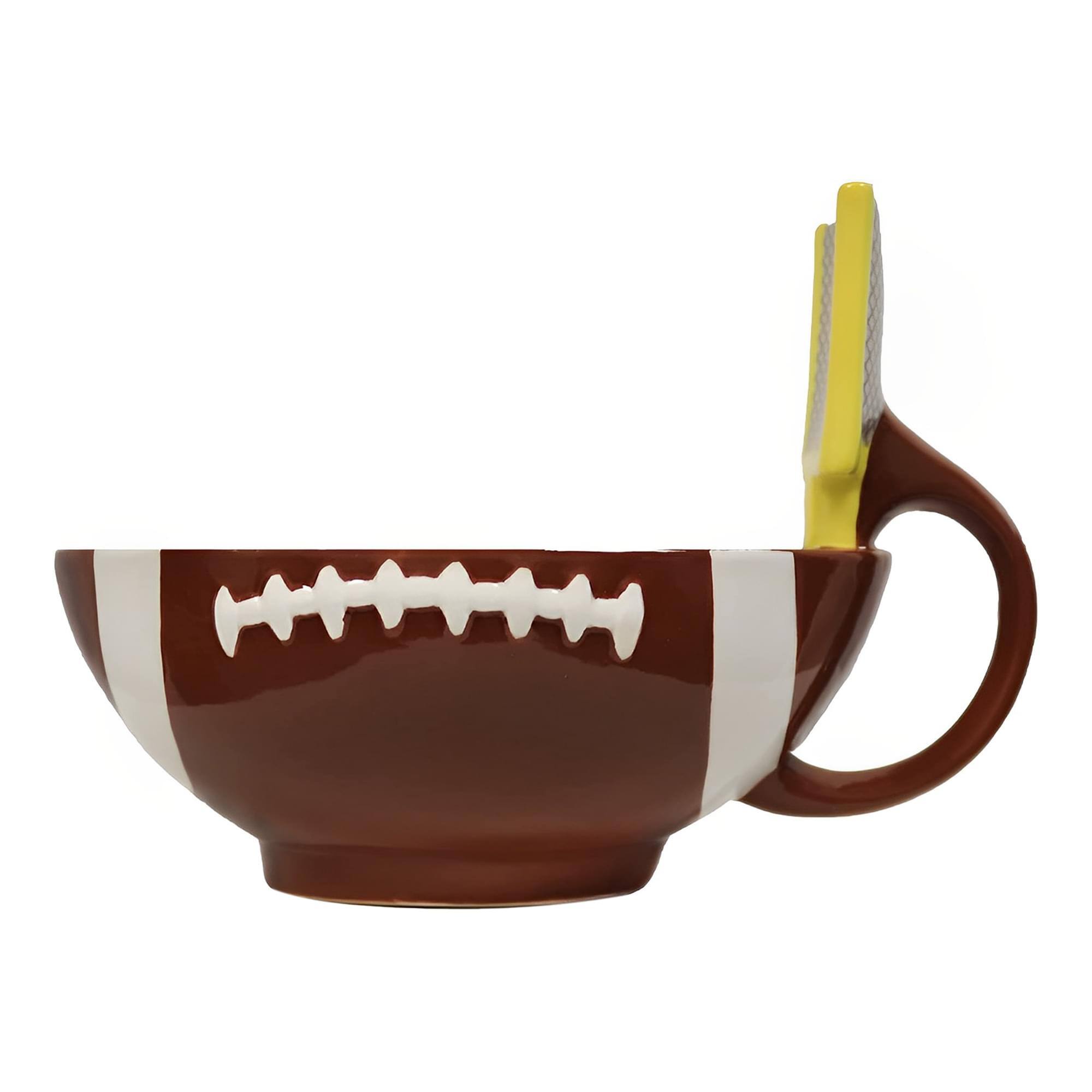 Alt View 2. Silver Buffalo - Silver Buffalo Officially Licensed MAX’IS Creations The Mug With A Goalpost! Game On Edition, 15 oz Football Mug - Brown.