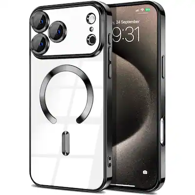 Entronix Magnetic Case for iPhone 17 Pro Max Clear Back Luxury Entronix Magnetic Case for iPhone 17 Pro Max Clear Back Luxury