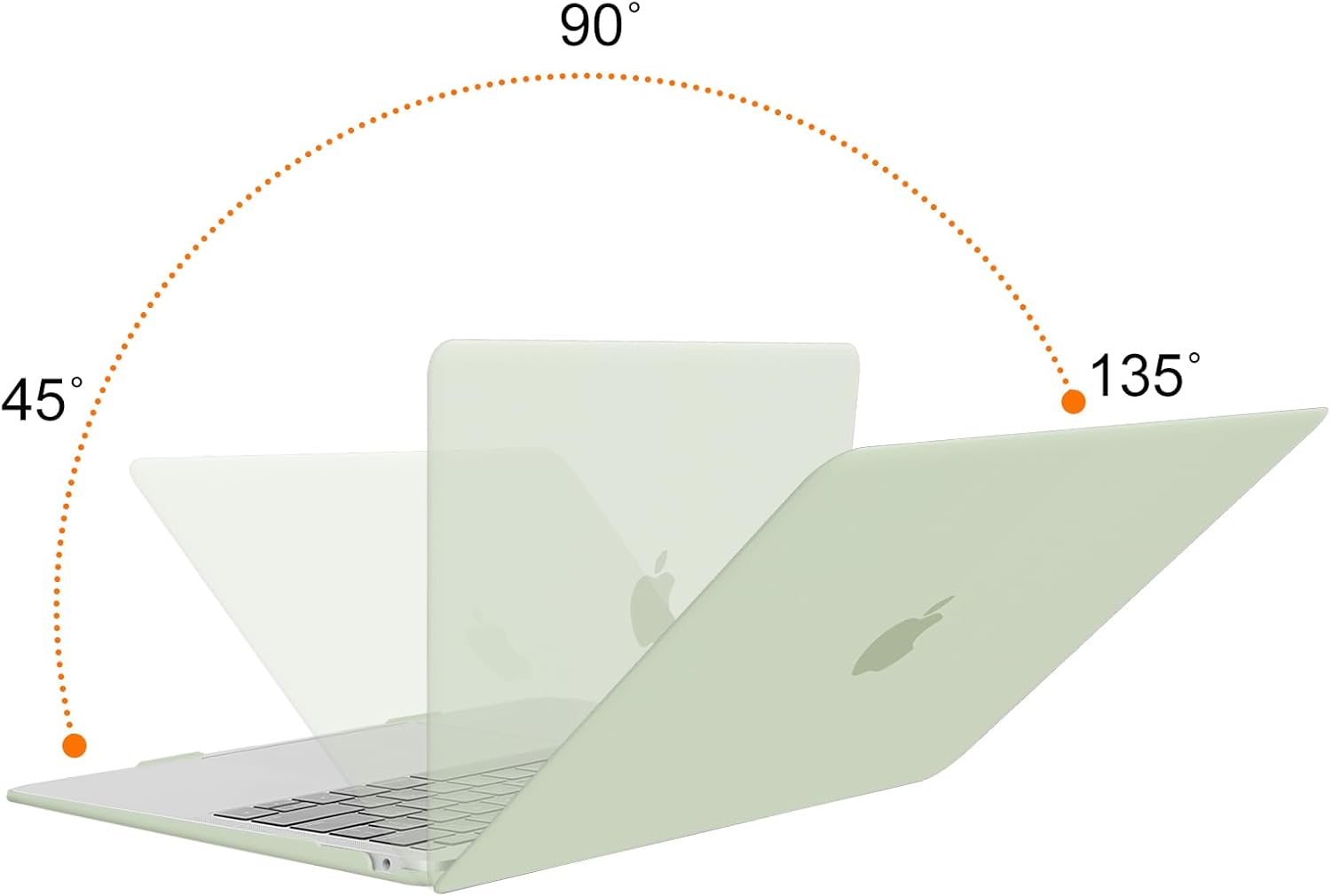 Back. mosiso - Case for MacBook Air 13 inch Case 2020 2019 2018 Release M1 A2337 A2179 A1932 with Touch ID with Keyboard Cover - Sage Green.