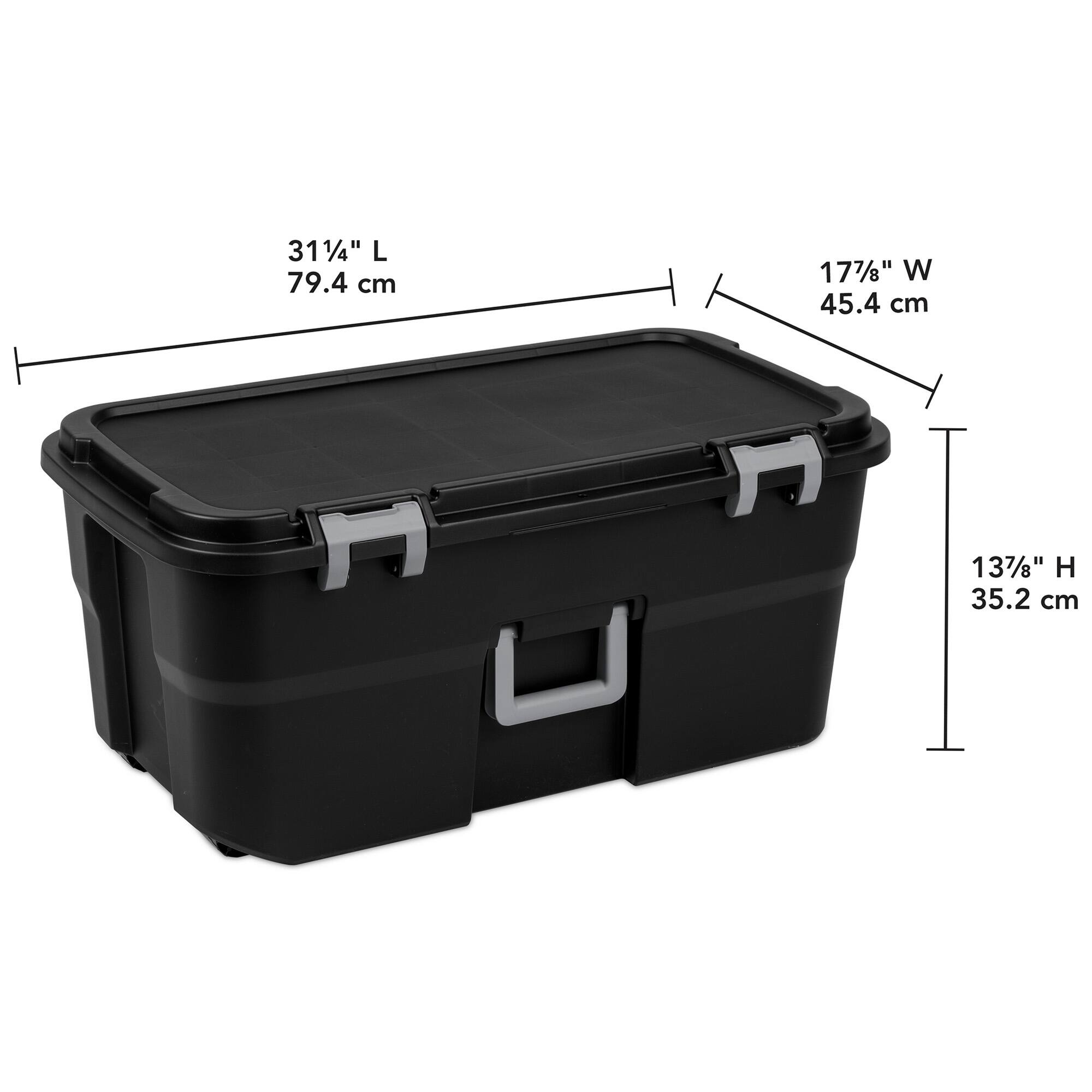 31 1/4" L 79.4 cm 17 7/8" W 45.4 cm 13 7/8" H 35.2 cm