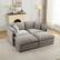 Alt View 6. KERDOM - Loveseat Sofa Modular Sectional Sofa Small Couch with 2 Ottomans & Pillows for Small Space Convertible 2 Seater Couch - Grey.