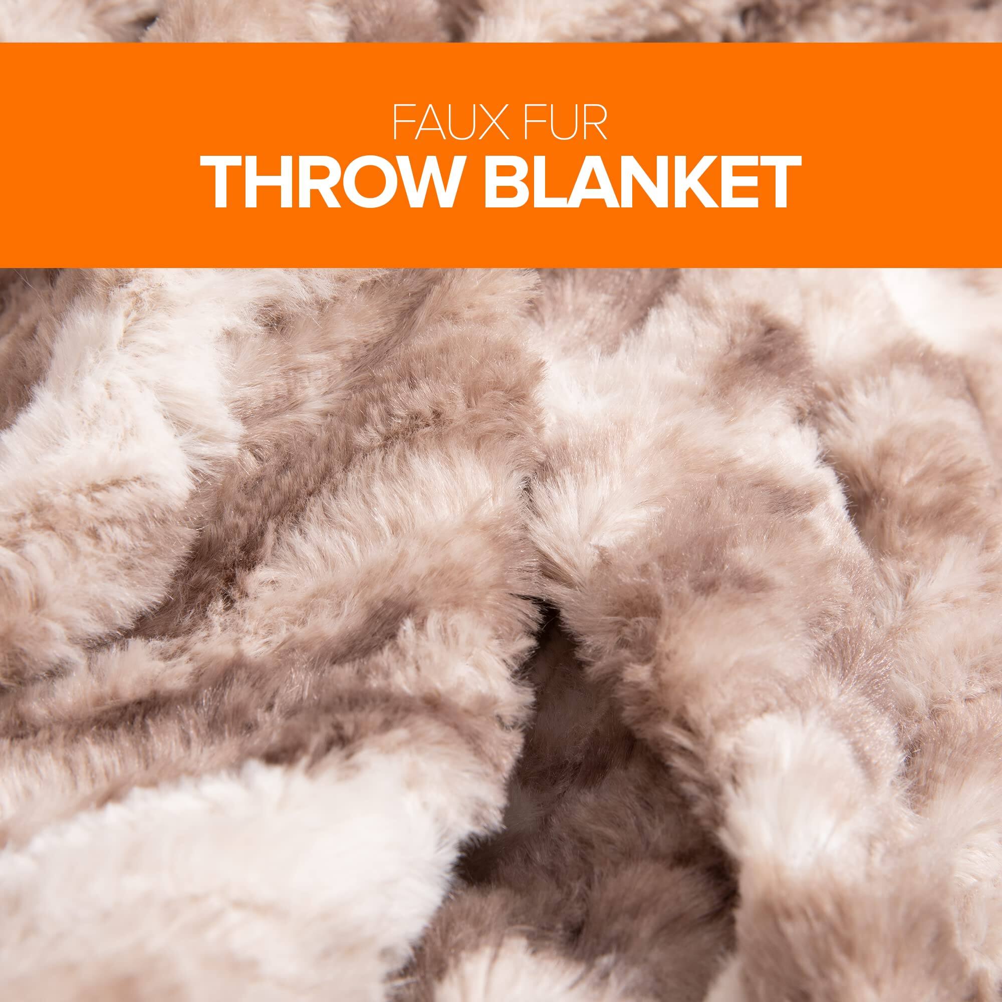 FAUX FUR THROW BLANKET