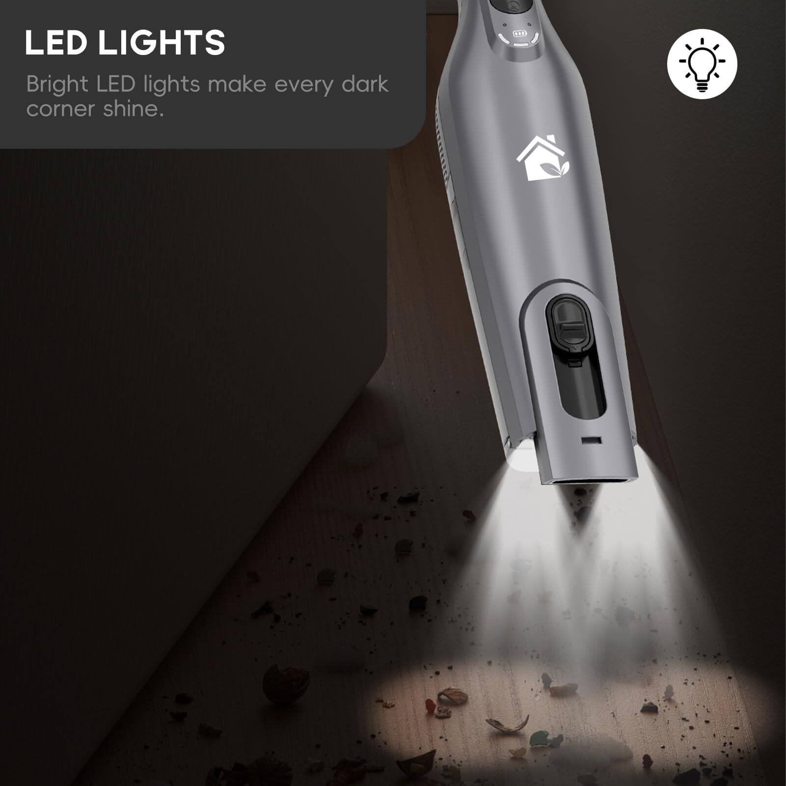 LED LIGHTS  
Bright LED lights make every dark corner shine.