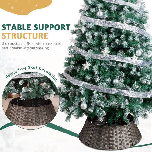 STABLE SUPPORT STRUCTURE  
the structure is fixed with three bolts and is stable without shaking  

Fence Tree Skirt Decoration