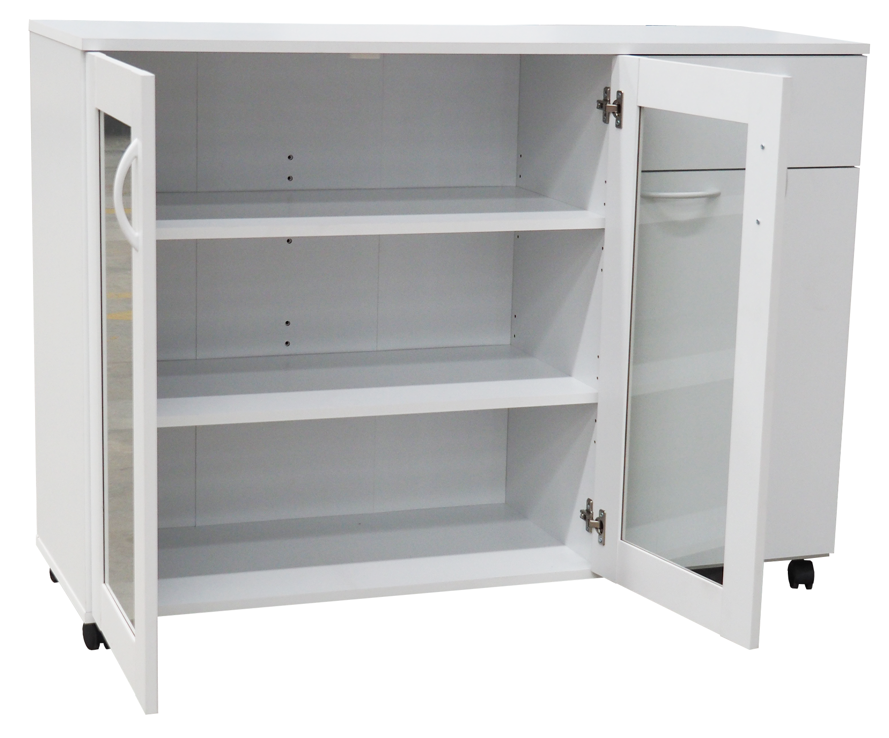 Alt View 2. Kings Brand Furniture - Kings Brand Furniture Buffet Server Sideboard Kitchen Storage Cabinet with Adjustable Shelves & Drawer - White.