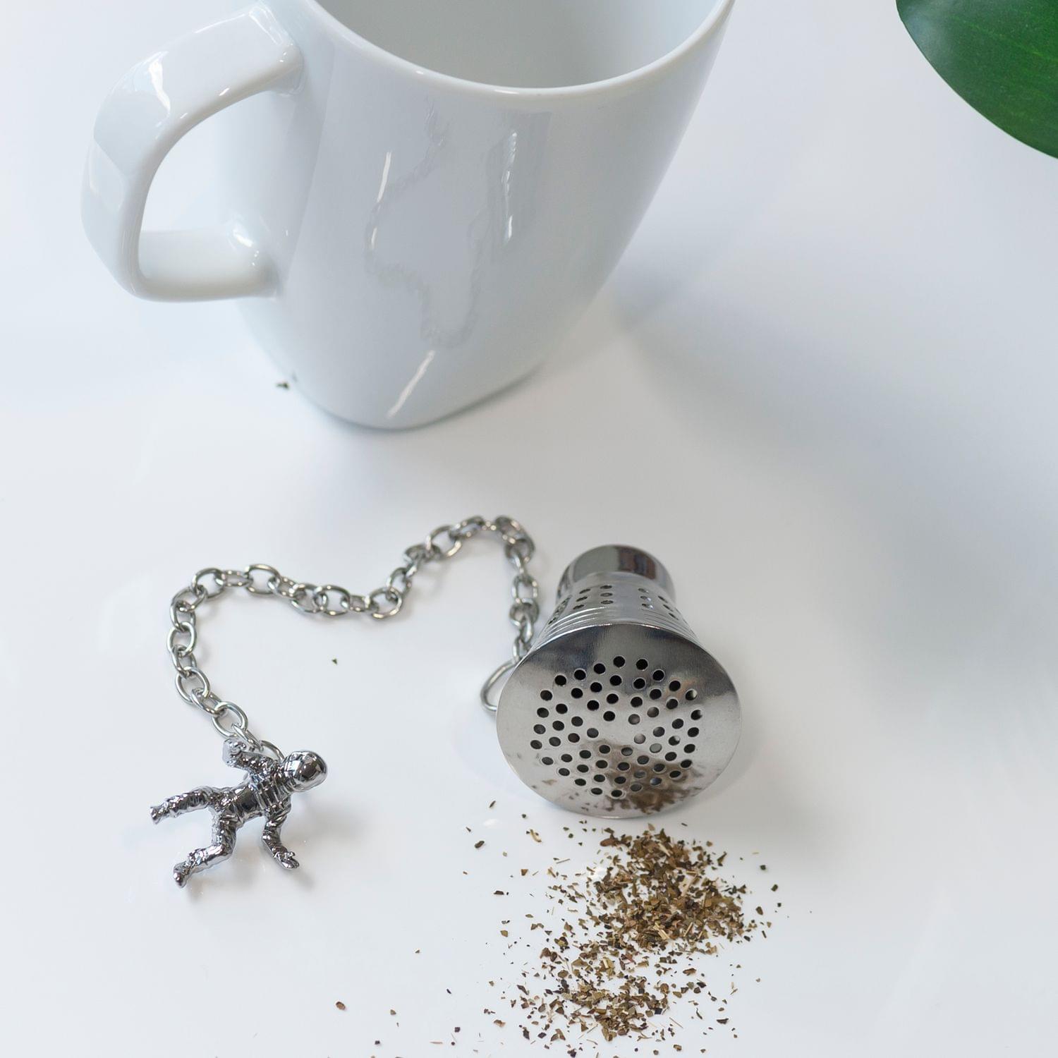 Alt View 3. Toynk - Space Capsule w Astronaut Stainless Steel Tea Infuser - Silver.