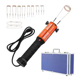 VEVOR - Magnetic Induction Heater Kit, 1000w 110V Portable Hand-held Induction Heater with 10PCS Induction Coils - Black
